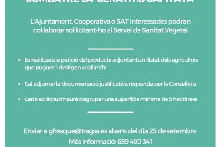 La Generalitat ajuda als agricultors de Vinaròs a combatre la Ceratitis capitata