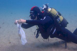 Batalla contra las mascarillas y guantes sumergidos en el mar