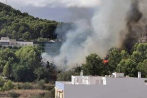 Declarat un incendi forestal a Oliva amb habitatges propers - (foto 6)