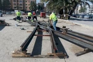 Ferrocarrils de la Generalitat realiza obras de renovación de vía en el tramo entre La Cadena y La Marina de las líneas 4 y 6 del tranvía