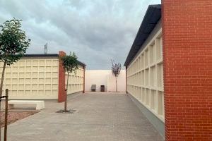 Finalizan las obras de construcción de nuevos nichos en la zona ampliada del Cementerio Municipal de Benifaió