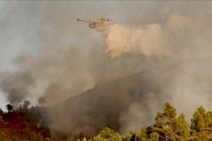 Los bomberos controlan el incendio de Bejís tras su despliegue de medios en la zona
