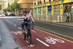 Elche ampliará en 5 kilómetros el carril bici con protección para los ciclistas y dos direcciones