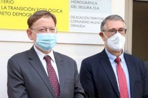 Ximo Puig destaca que la Vega Baja está 'completamente ligada al Segura' y subraya la a importancia de que la CHS tenga presencia en la comarca