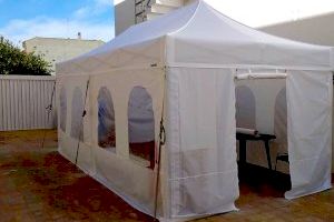 Foios instala una carpa en el Centro de Salud para realizar PCR y evitar el contacto entre pacientes