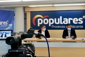 PP: "Un alicantino percibirá con los presupuestos del Consell un 20% menos que un valenciano"