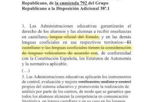 La Ley Celaá elimina que el español sea la lengua oficial del Estado