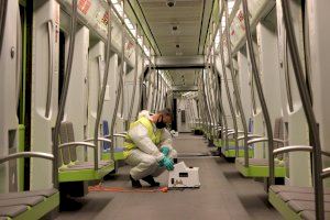 Ferrocarrils de la Generalitat Valenciana comienza a aplicar el sistema de desinfección mediante nebulización con peróxido de hidrógeno en el interior de sus unidades