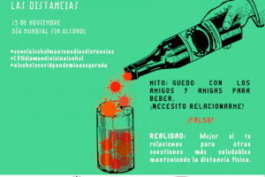 Con el alcohol, mantened las distancias: la campaña conjunta de las UPCCAs de la Comunitat Valenciana alerta sobre los peligros del consumo de alcohol en tiempos de la COVID-19