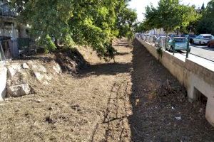 Godella realitza les labors de neteja en l'últim tram del Barranc dels Frares