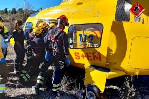 Rescatan a una mujer tras caer en el conocido como barranco del infierno en la Marina Alta