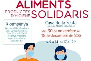 La Junta de Festes y la Comissió de Penyes adaptan la campaña solidaria de Navidad a la pandemia y recogerán comida y productos de higiene a partir de lunes