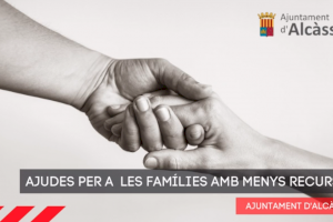 Alcàsser convoca ayudas para las familias con menos recursos