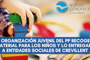 Nuevas Generaciones de Crevillent inicia una recogida de juguetes para que ningún niño se quede sin regalo en Navidad