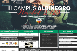 La Fundació Albinegra organiza el III Campus Albinegro para Navidad