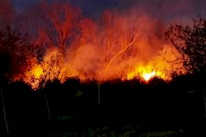 Declarado un incendio con dos focos en el Clot de Burriana