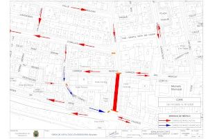 El tramo final de la avenida Los Almendros se cierra al tráfico cinco días para la instalación de hormigón impreso