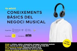 El Institut Valencià de Cultura programa la cuarta edición del curso 'Conocimientos básicos del negocio musical'