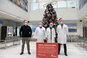 Profesionales del Hospital Universitario de Torrevieja amenizan la estancia de los pacientes en Navidad