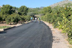 Benicàssim finaliza el carril bici hasta las urbanizaciones de montaña