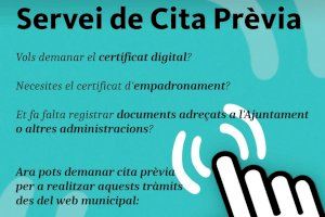 Benicarló habilita un servei de cita prèvia en línia per a realitzar tràmits municipals