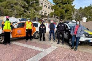 Policía Local y Protección Civil de Buñol acompañan a estudiantes del Colegio Cervantes en un recorrido en bicicleta para formarles en educación vial