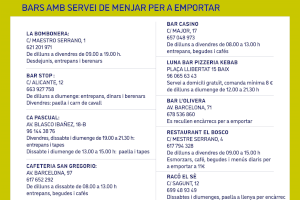 Museros publicita sus establecimientos hosteleros con servicio de comida para llevar