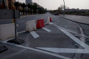 El Ayuntamiento revisa la señalización y el circuito semafórico de la Vía Parque para poder abrir al tráfico el acceso sur de Alicante