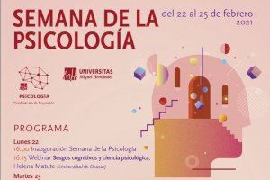 La UMH celebra la Semana de la Psicología 2021 para conmemorar el día del Patrón y dar visibilidad a esta disciplina