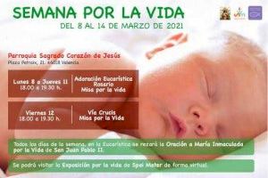 La parroquia Sagrado Corazón de Jesús inicia mañana una Semana por la Vida con la celebración de eucaristías y oraciones