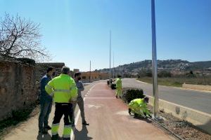 Avanzan las obras de instalación de alumbrado público en la carretera Peñíscola- Benicarló