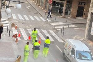 Elche inicia las obras del carril bus en Porta d’Alacant y Pont dels Ortissos