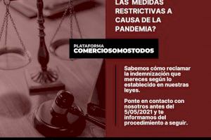 La plataforma valenciana Comercio Somos Todos lucha por las indemnizaciones que merecen los comerciantes perjudicados por las medidas restrictivas a causa de la pandemia