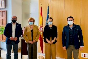 Los alcaldes de Benaguasil, Pedralba y Vilamarxant plantean a la delegada del Gobierno la necesidad de finalizar la CV-50