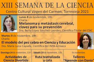 La XIII Semana de la Ciencia presenta un completo programa con charlas divulgativas, actividades de ciencia divertida, talleres y la ruta teatralizada ""Entre salinas y viñas"