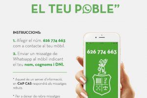 Més de 3000 persones segueixen el canal d'informació municipal de Rafelbunyol via whatsapp