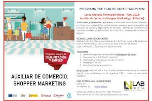 Cursos gratuitos de “Auxiliar de Comercio” y “Redes Sociales” para jóvenes, menores de 30 años