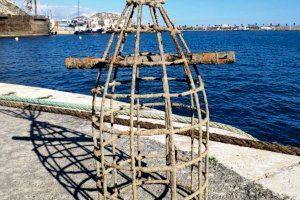 Estructura que simula la cola de un pez, una vez finalizado el proceso de carbonatación por electrólisis (Autor: Carlos Antón).