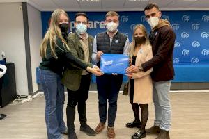 Javier Camarasa presenta 564 avales a su candidatura para presidir las Nuevas Generaciones del PP provincia de Valencia