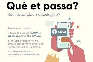 Cullera reactiva el servei gratuït d’atenció psicològica per als joves Cullera reactiva el servei gratuït d’atenció psicològica per als joves