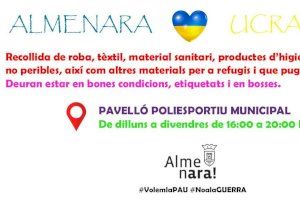 Almenara continuará con la recogida de ropa, alimentos y medicinas para Ucrania en el Pabellón Polideportivo Municipal Almenara continuará con la recogida de ropa, alimentos y medicinas para Ucrania en el Pabellón Polideportivo Municipal