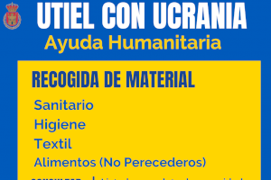 El Ayuntamiento de Utiel coordina la recogida de ayuda humanitaria para Ucrania en el salón polivalente