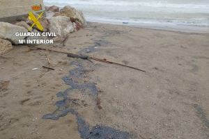 El temporal de levante llena una playa de Valencia de medusas