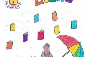 La obra “Empápate de los libros”, ganadora del concurso de cartel anunciador de la V Feria del Libro de Utiel