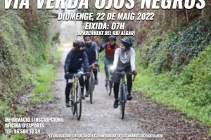 Deportes y Club Ciclista Altea organizan una ruta a la Vía Verde de Ojos Negros