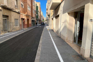 El Ayuntamiento de Burriana finaliza las obras de repavimentación y dotación de accesibilidad en la calle València