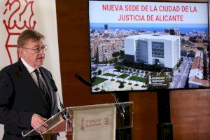 Ximo Puig anuncia una inversión de 86 millones de euros en la nueva Ciudad de la Justicia de Alicante que estará operativa en 2025