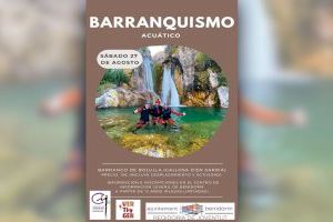 Juventud organiza el día 27 una actividad de barranquismo acuático en el Barranco de Bolulla