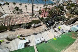 Verdú comprueba los avances de las obras de reposición del muro de contención de las escaleras de Barberes Sur y el Pont del Salt d’En Gil - (foto 2)