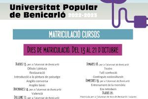 La Universidad Popular abre la matrícula para el curso 2022/23